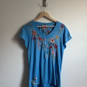 Johnny Was Alissa Flutter Sleeve Tee